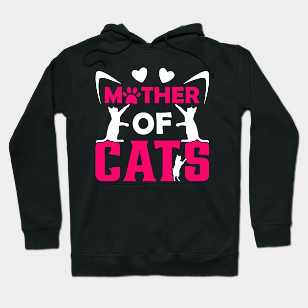 Mother Of Cats Hoodie by luxembourgertreatable